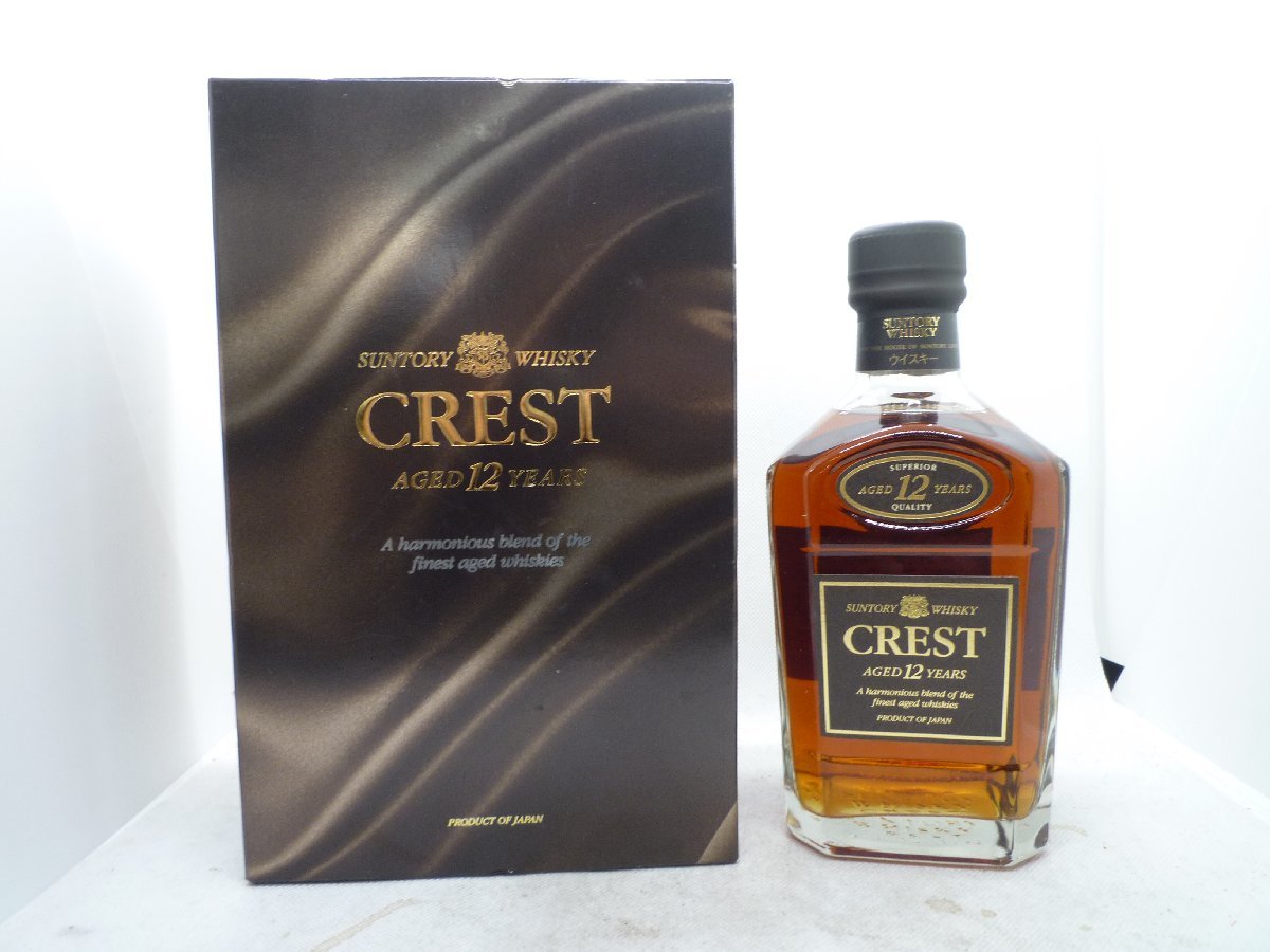 古酒 未開栓】【1000円スタート】SUNTORY WHISKY CREST 12年