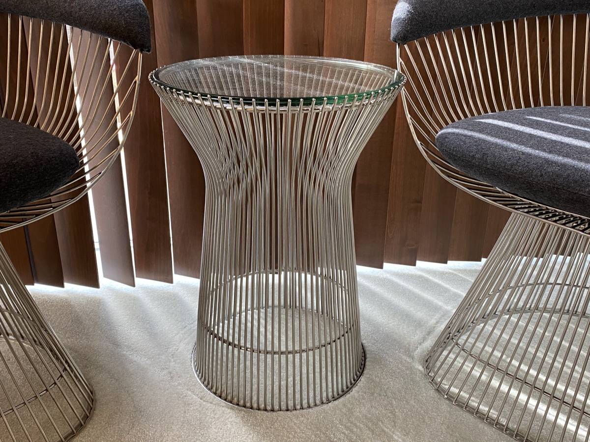  pra  toner side table ( inspection |platner, Mid-century,midcentury, stainless steel, wire, Eames,i Sam Noguchi, Cyclone 