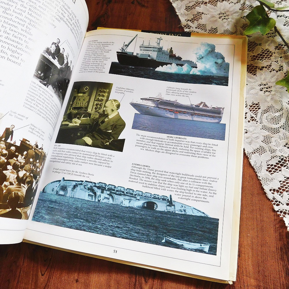 ゜ タイタニックの図鑑 ヴィンテージ本 洋書 アンティーク風 ゜ タイタニックの図鑑 ヴィンテージ本 洋書 アンティーク風