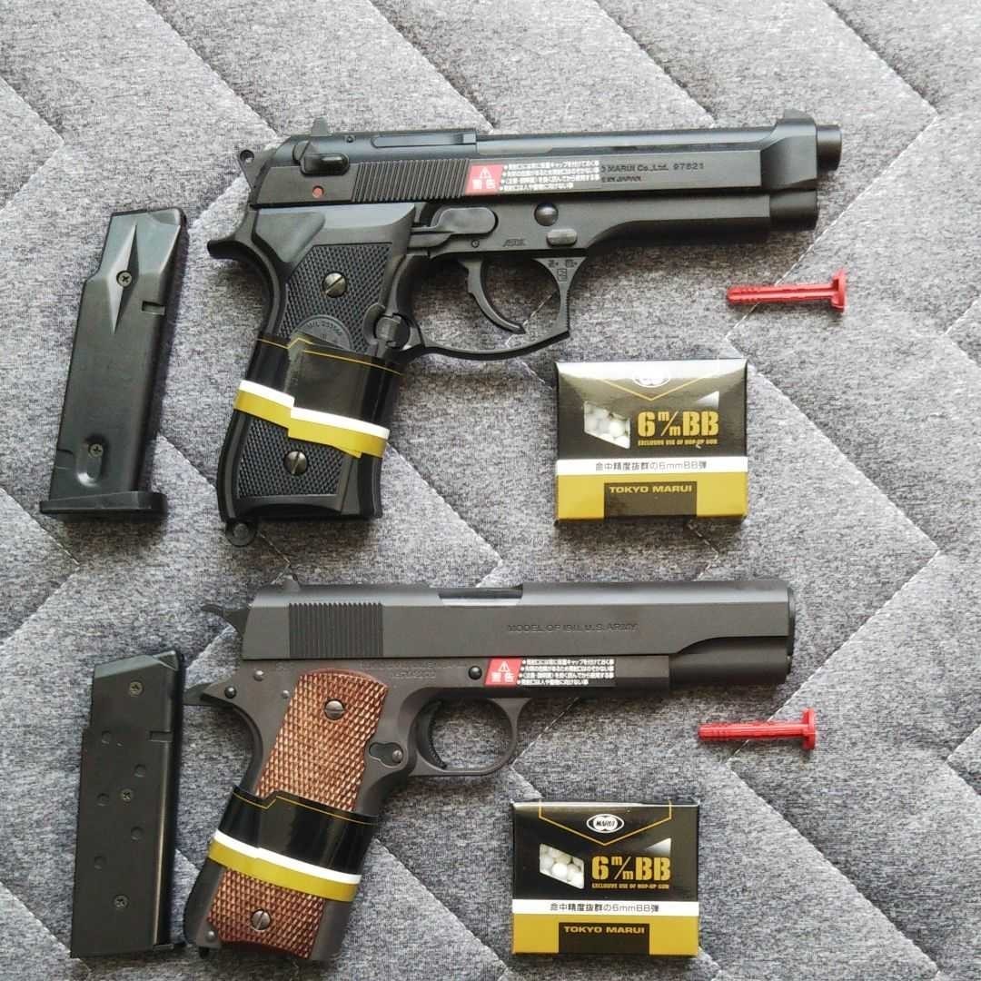 【6㍉BB弾使用強烈威力】東京マルイコルトガバメントとベレッタM92F新品18禁 6㍉BB弾使用強烈威力】東京マルイコルトガバメントとベレッタ