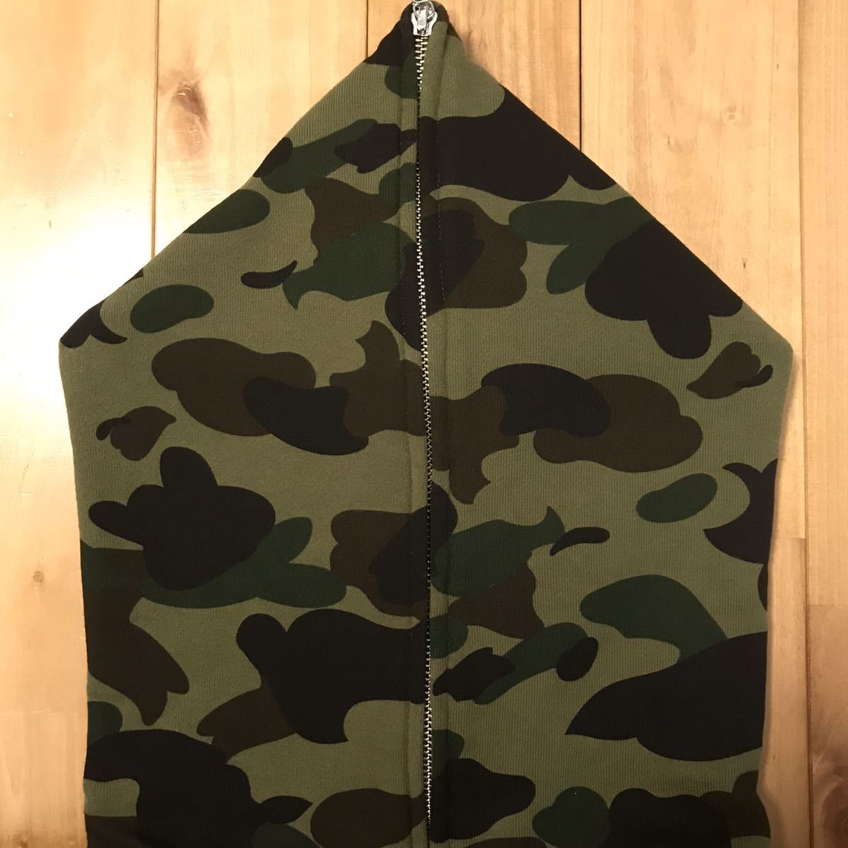 ★美品★ XL CRYSTAL STONE BAPE LOGO フルジップ パーカー a bathing ape full zip hoodie 1st camo green ベイプ エイプ 迷彩 swarovski_画像7