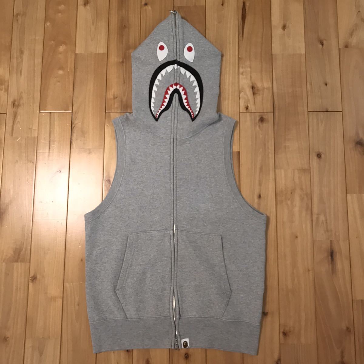 シャーク パーカー ベスト Sサイズ グレー shark full zip hoodie vest