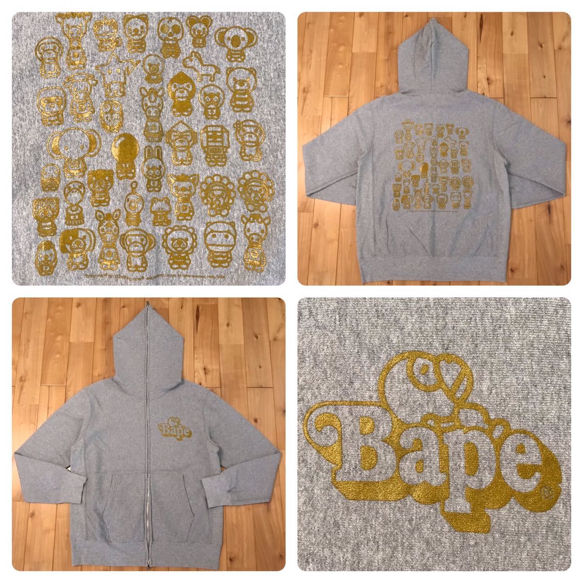 ファッションの ベイプ エイプ hoodie zip full BAPE ape bathing a S