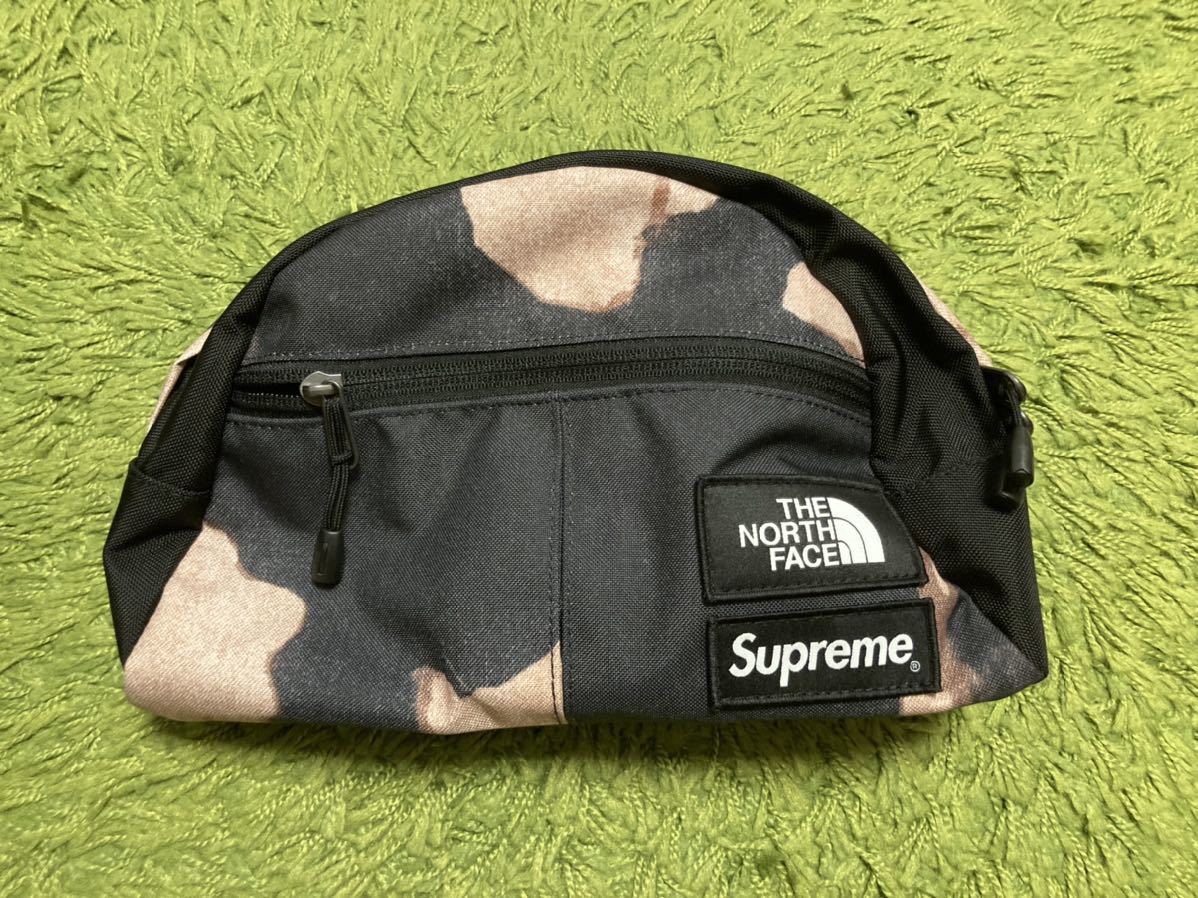 SUPREME THE NORTH FACE BLEACHED DENIM PRINT ROO II BLACK SUPREME