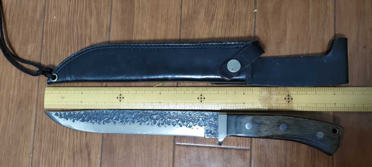 関兼常作 剣鉈 35cm フルタング 美濃伝百錬狩猟刀 研ぎ直し済み