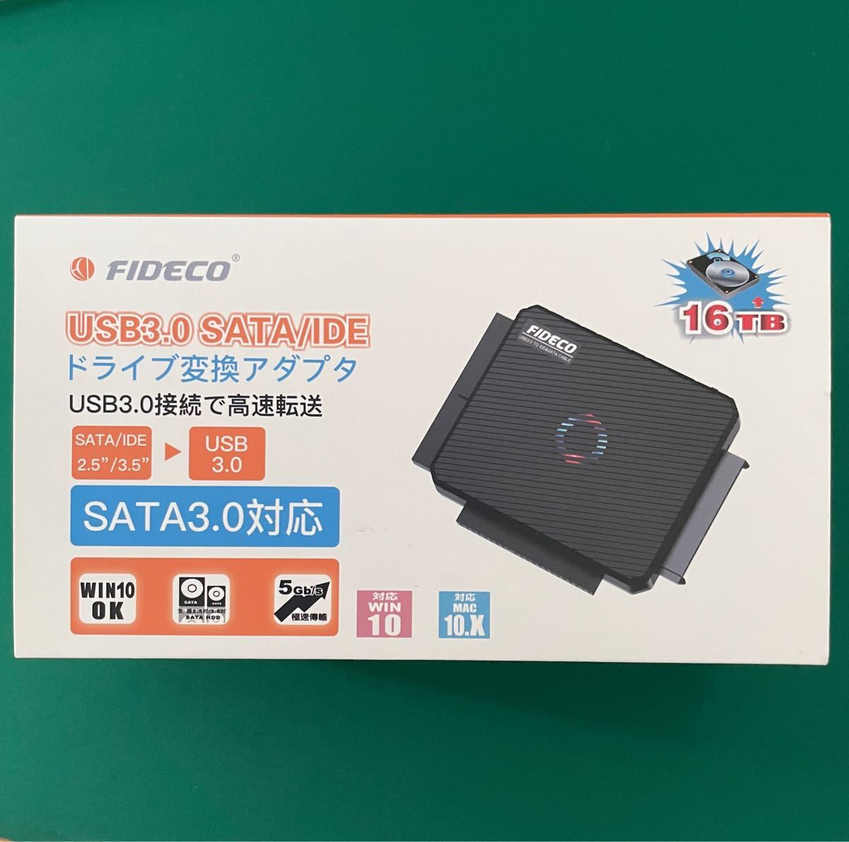FIDECO SATA/IDE ハードディスク 変換アダプタ USB3.0 HDD/SSD対応 5Gbps高速伝送 最大16TB