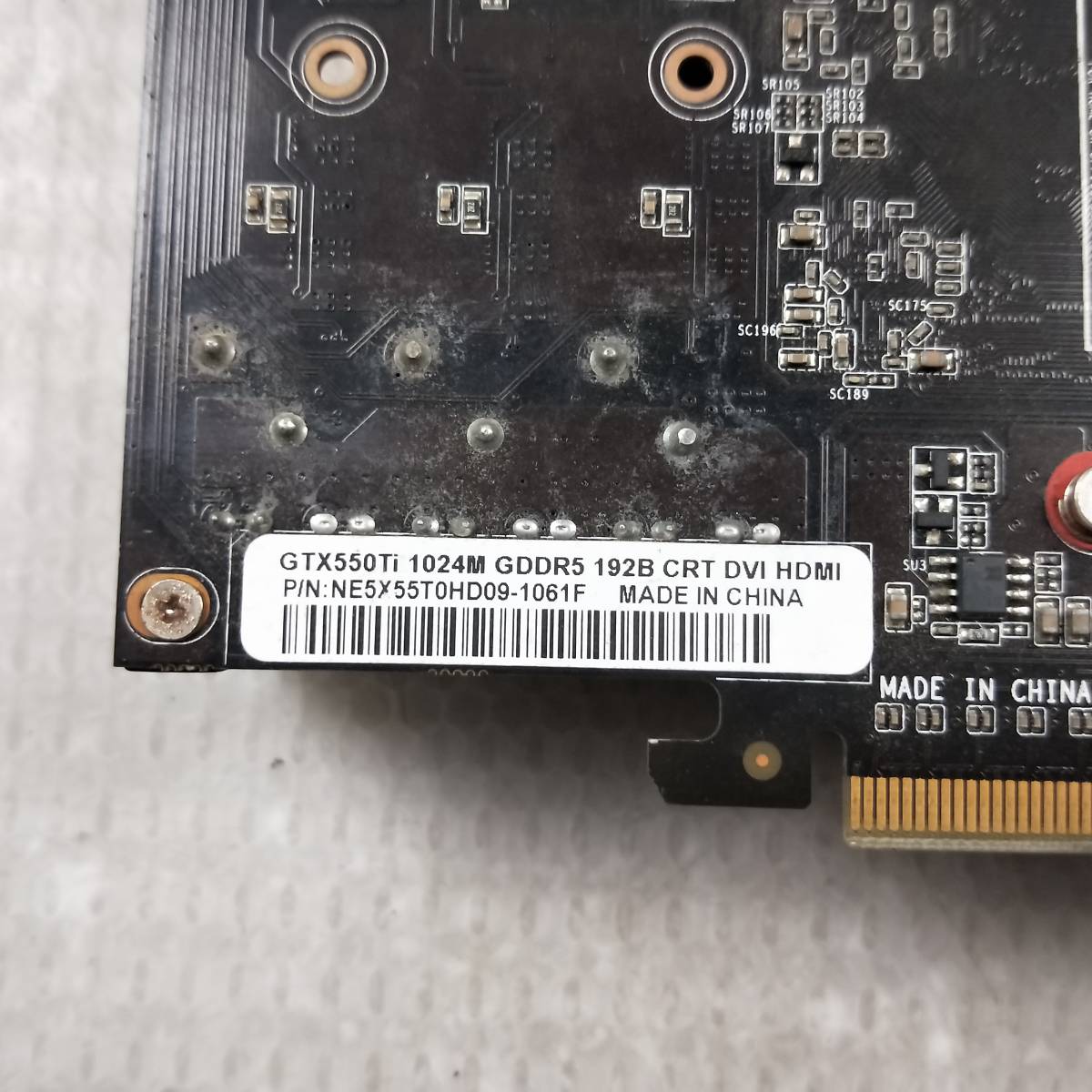 【中古パーツ】GTX550Ti 1024M GDDR5 192B CRT/DVI/HDMI グラフィックポード /ビデオカード PCI-E ■XK939-2_画像4