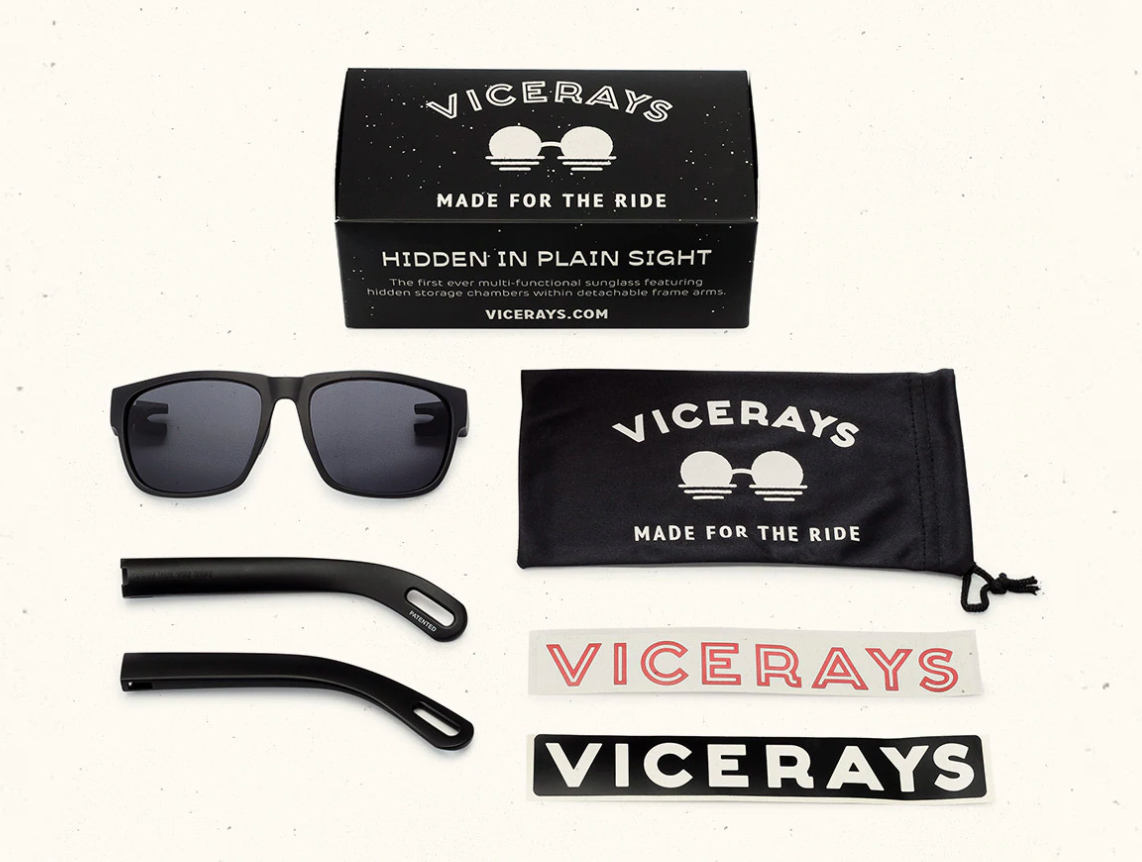 VICERAYS スタッシュ サングラス STONE BLUE 隠しポケット raw ロウ 巻紙 ペーパー カンナビスカップ ボング thc ハイタイムズ 大麻