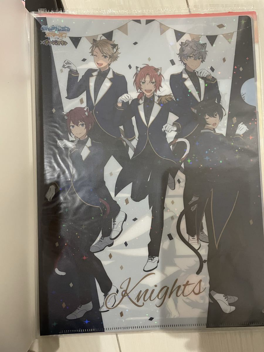 あんスタ Knights クリアファイル ナンジャタウンコラボ 月永レオ 瀬名泉 朔間凛月 鳴上嵐 朱桜司 猫耳 新品未開封 ナンジャコラボ_画像1