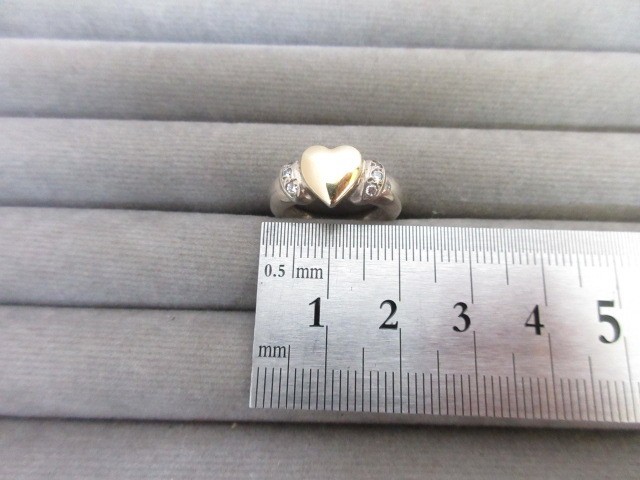 ss6024/925 CT0.52 750 ヴィンテージ リング ハートモチーフ デザイン