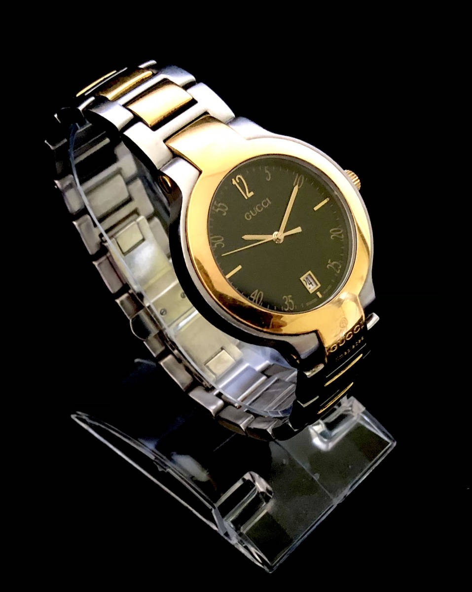 GUCCI グッチ 8900M クォーツ メンズ 腕時計 電池交換済 デイト機能