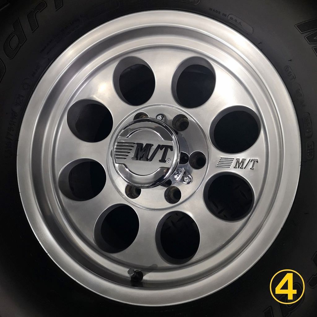 9分山★BFグッドリッチ Mud-Terrain T/A KM3 315/75R16＆ミッキートンプソン クラシック3 4本 №T220628-3 8J ±0 6H 139.7 ランクル80等_画像9