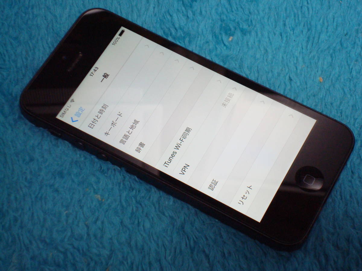 iPhone 5 64GB iOS10.3.4 A1429 バッテリ新品交換済 美品 送料無料