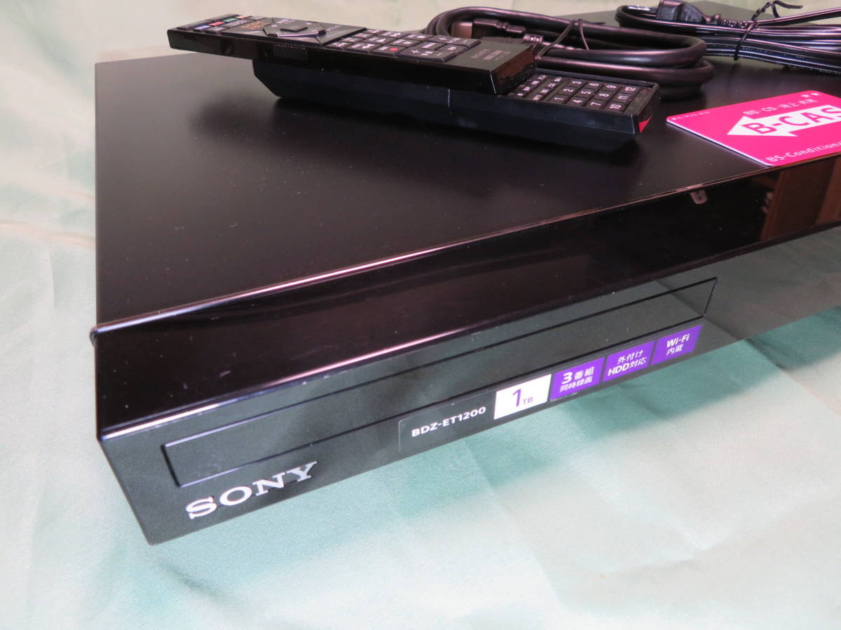ttf29☆SONY BDZ-ET1200 HDD 2TB 換装済 3番組同時録画 ブルーレイ