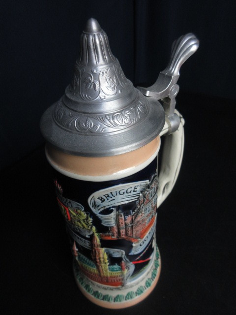[ Germany made / cover attaching beer mug ] Via mug / ceramics / beer jug / interior 