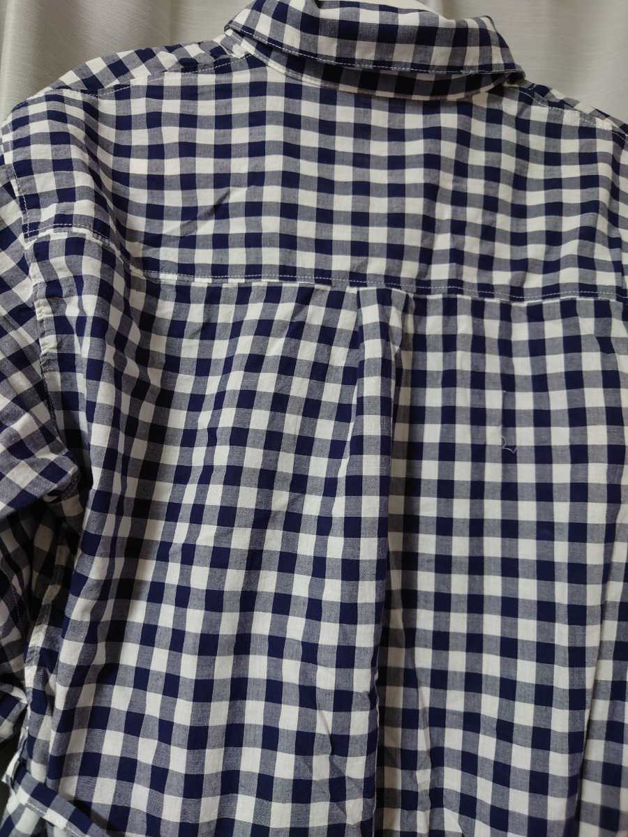 ハニーズCINEMA　CLUBチュニックシャツ紺色チェック-Ｍサイズ未使用_画像5