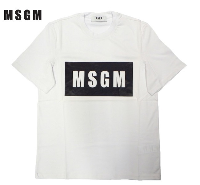 人気商品！】 【XS】MSGM(エムエスジーエム) ボックスロゴプリント