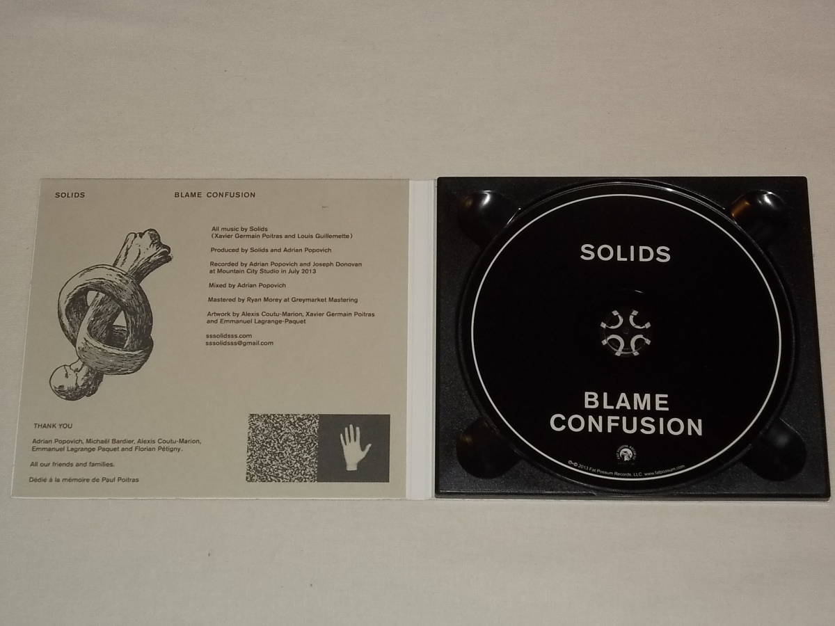 SOLIDS/BLAME CONFUSION/CDアルバム FAT POSSUM RECORDS_画像3