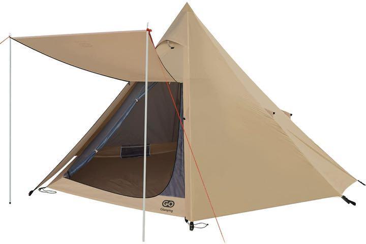 テント ワンポールテント 3-4人用 アルミポール 前室付き 軽量 ソロテント