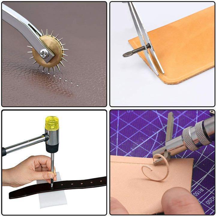 レザークラフト 縫い道具183点セット レザーツール 革工具セット