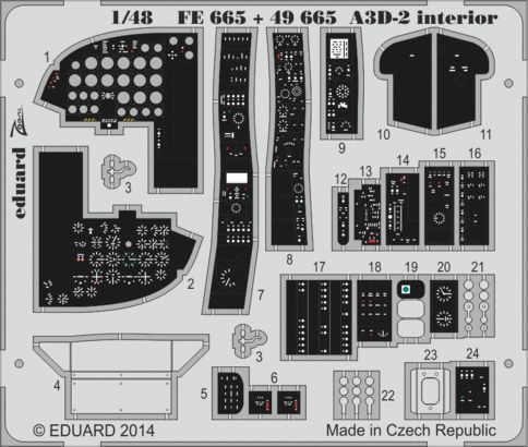 エデュアルド ズーム1/48FE665 A3D-2 interior for Trumpeter kits_画像1