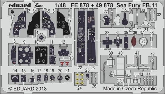 エデュアルド ズーム1/48FE878 Hawker Sea Fury FB.11 for Airfix kits_画像1