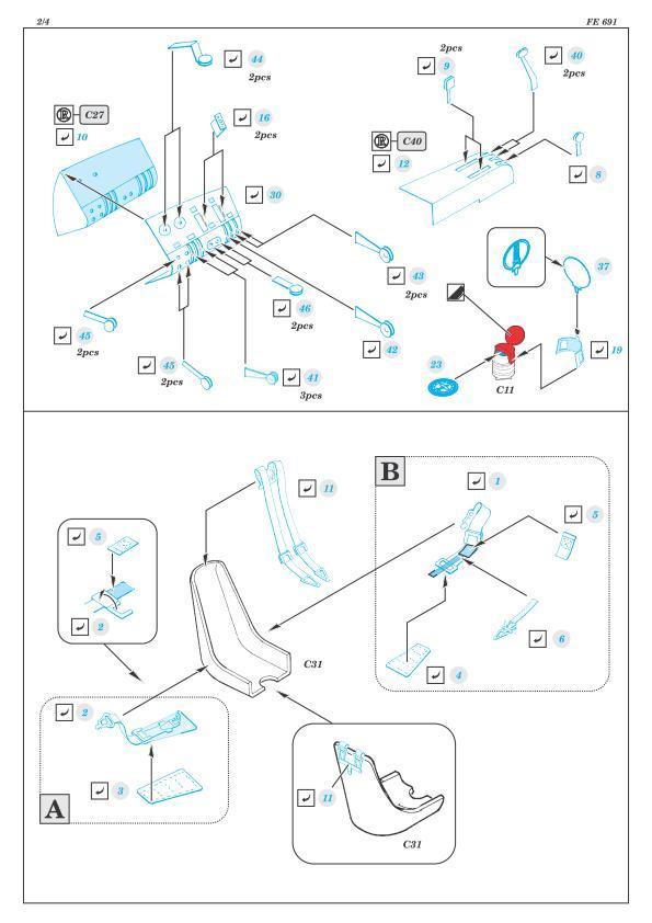 エデュアルド ズーム1/48FE691 Dornier Do 215B interior for ICM kits_画像3