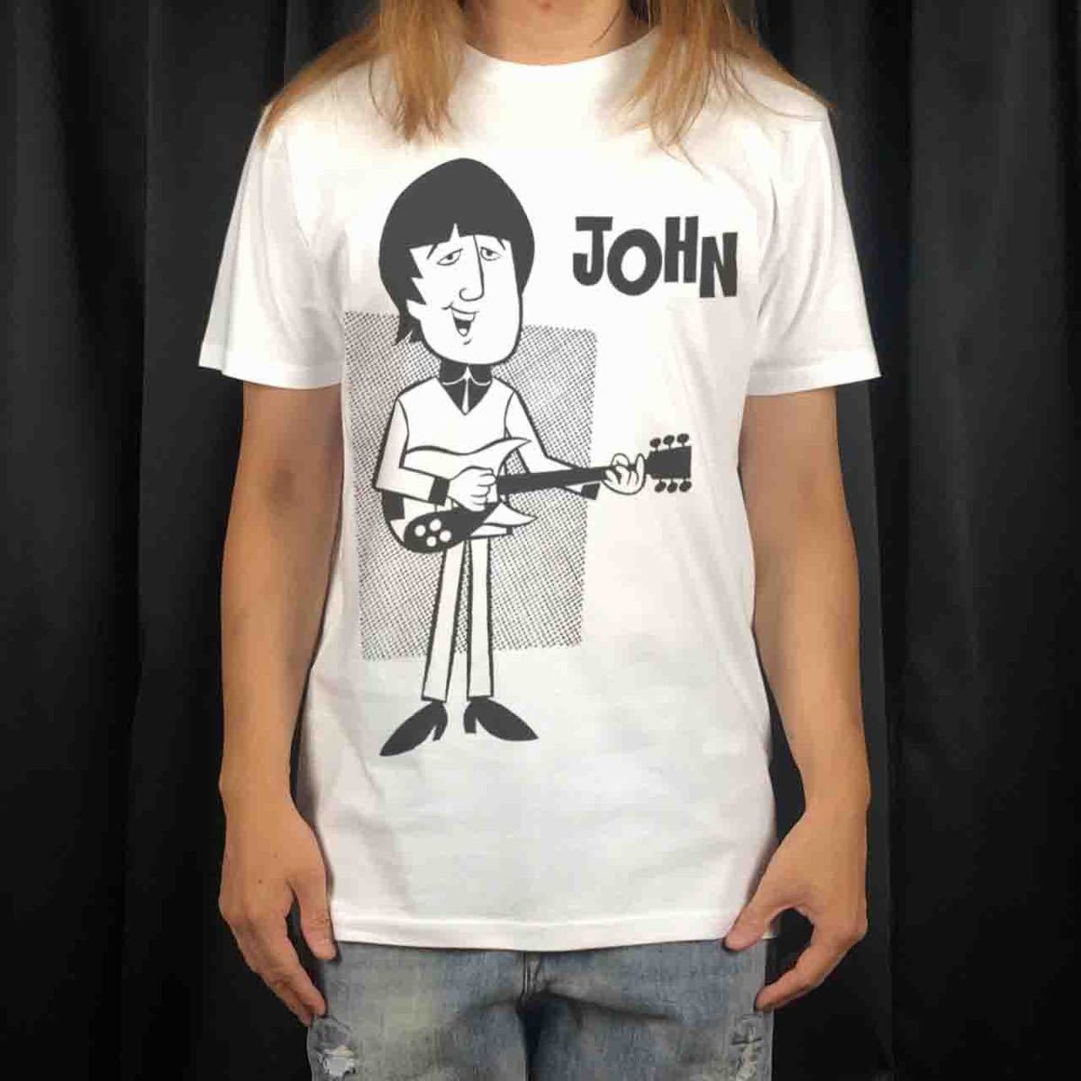 新品 ビッグ プリント ビートルズ BEATLES ジョンレノン カートゥーン アニメ Tシャツ S M L XL オーバーサイズ XXL~5XL ロンT パーカー 可_画像1