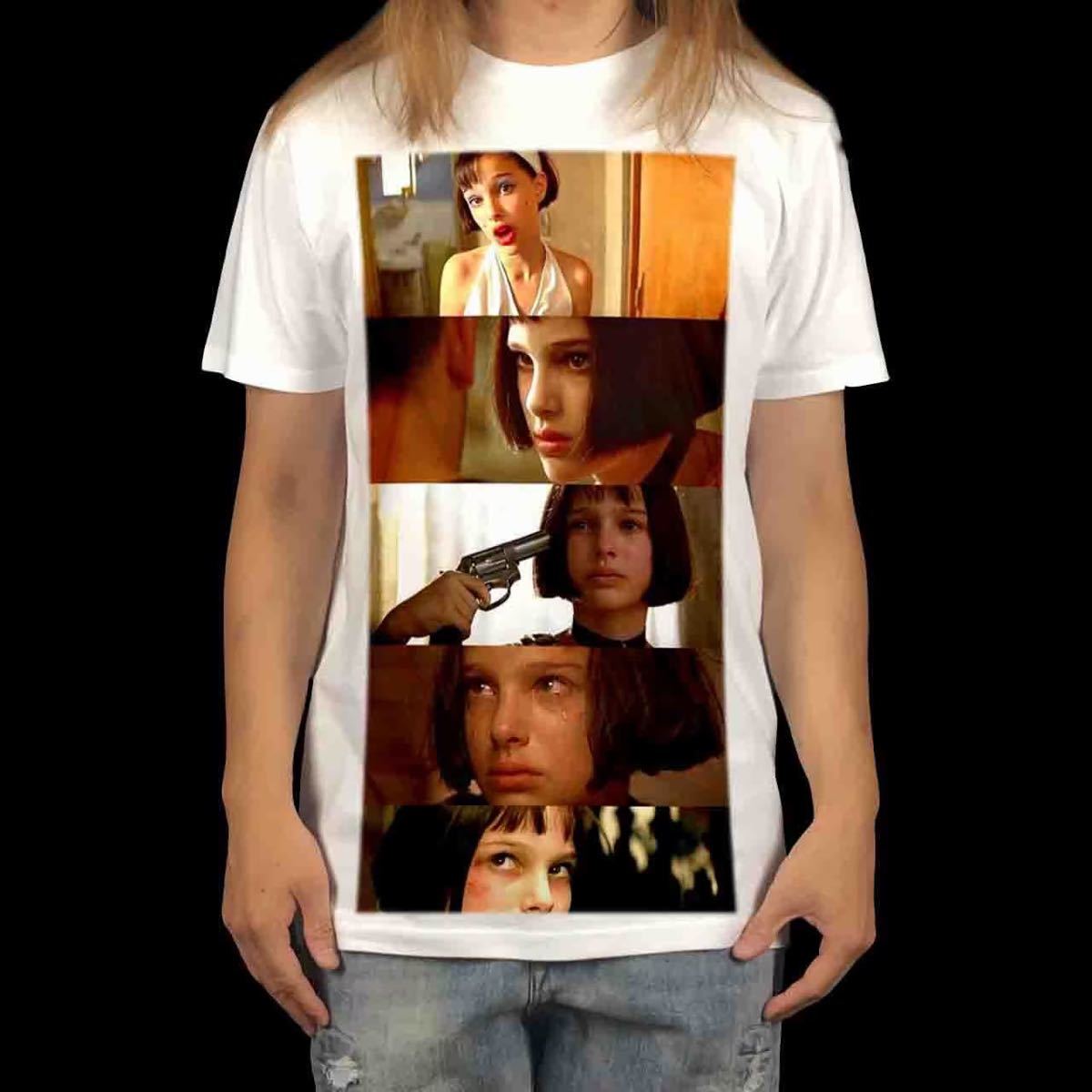 新品 ビッグ プリント LEON レオン ショートカット少女 マチルダ シーン 映画 Tシャツ S M L XL オーバーサイズ XXL~5XL ロンT パーカー 可_画像1