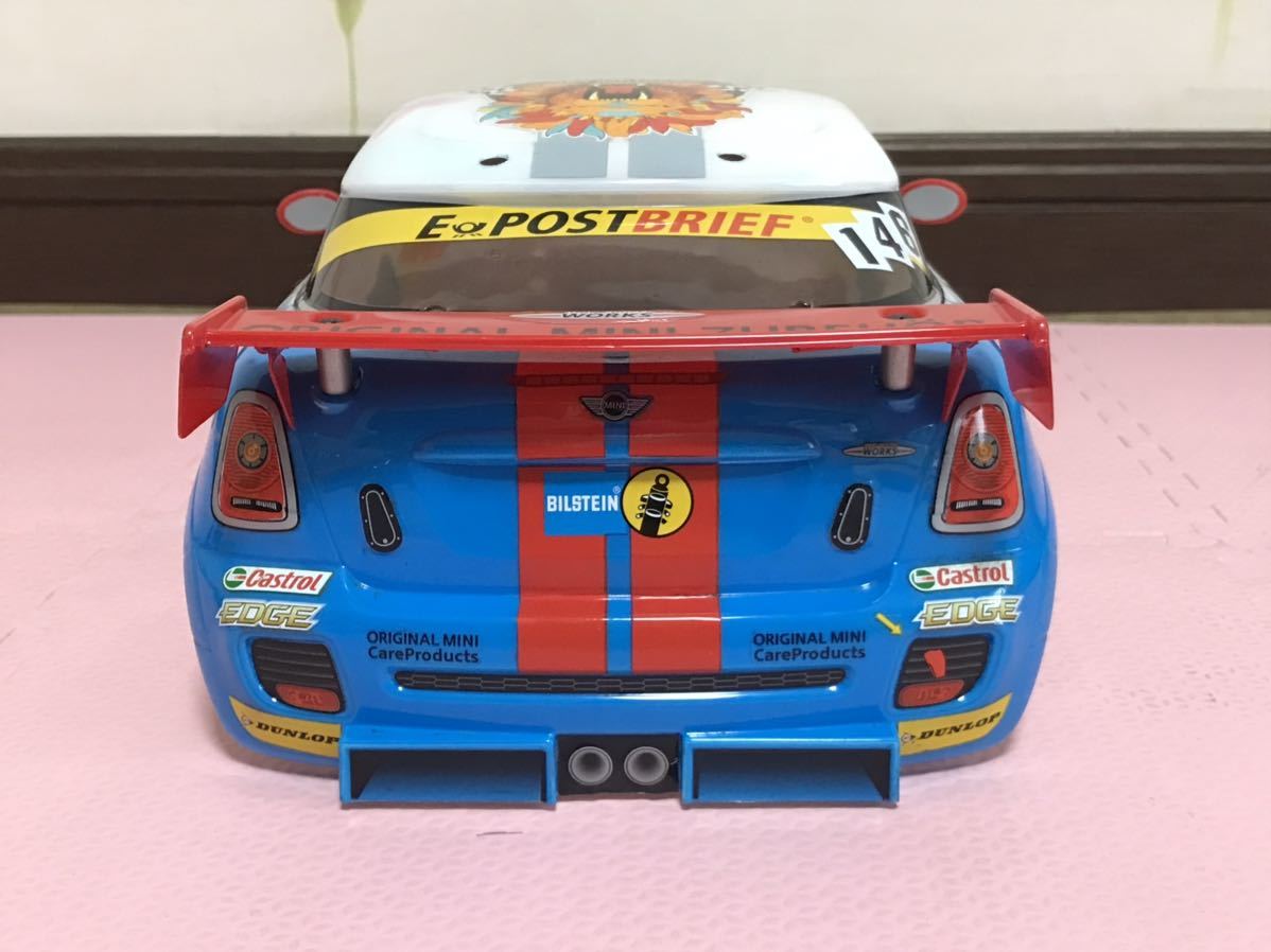 送料無料　Mシャーシ用　ミニクーパー クーペ JCW レーシングカラー塗装済　ラジコン　ボディ　タミヤ　TAMIYA MINICOOPER COUPE RC BODY