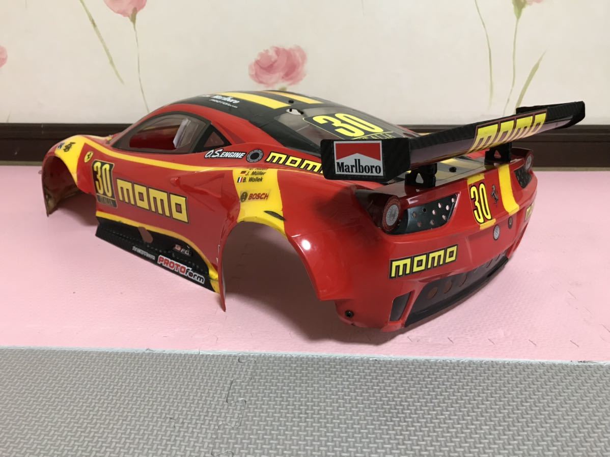 送料無料　1/8 フェラーリ 458 モモ レーシングカー　ラジコンボディ　エンジンカー 京商 KYOSHO FERRARI Italia  INFERNO momo RC BODY