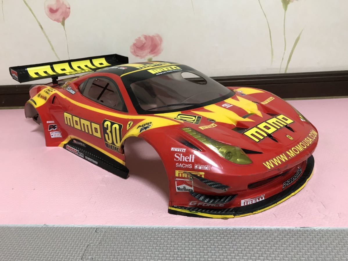 送料無料　1/8 フェラーリ 458 モモ レーシングカー　ラジコンボディ　エンジンカー 京商 KYOSHO FERRARI Italia  INFERNO momo RC BODY