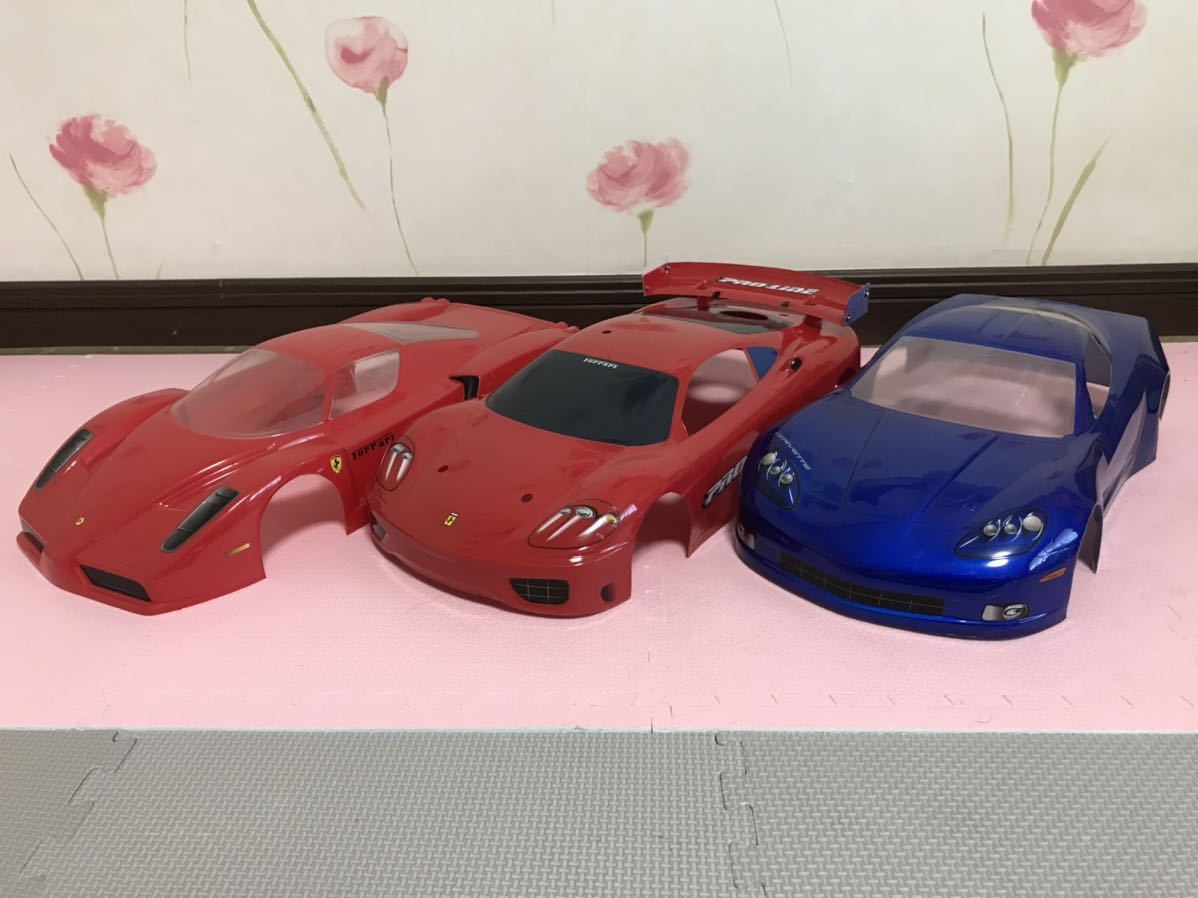 送料無料　1/10 フェラーリ エンツォ　360 モデナ　シボレー　コルベット　ラジコン　ボディセット　京商　HPI CORVETTE FERRARI RC BODY