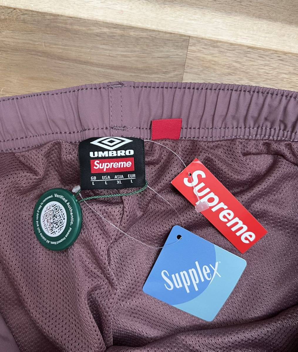 新品 デッドストック supreme Umbro Track Pant Dusty Plum L Large