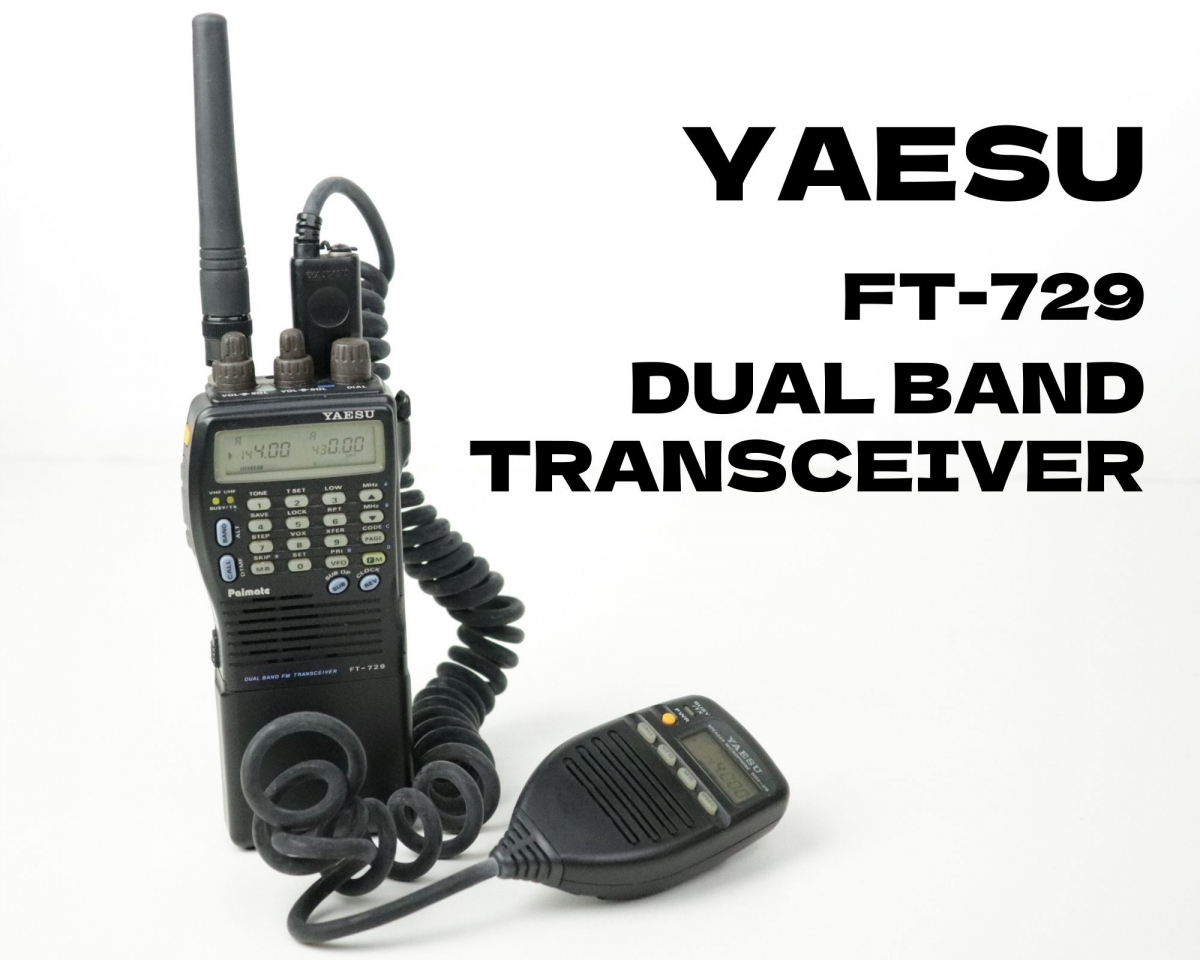 【通電OK】YAESU FT-729 MH-29 ヤエス DUAL BAND FM TRANSCEIVER トランシーバー 144/430MHz  箱付き SPEAKER MICROPHONE 010JDEP83