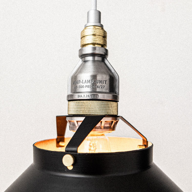 照明 AMP アルミシェードランプ SQ スモール STD ブラック AMP-L026 直径32×高さ35cm（全高68-148_画像4
