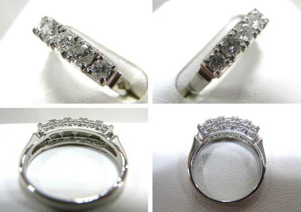 Pt900☆リング 指輪 一文字◇ダイヤモンド0.51ct○8-号◇“S21119
