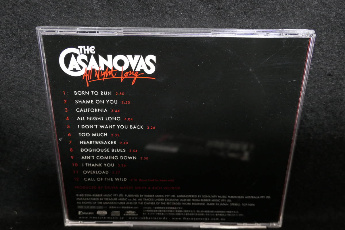【中古CD】 The CASANOVAS / All Night Long / ザ・カサノヴァス ／ オール・ナイト・ロング_画像2