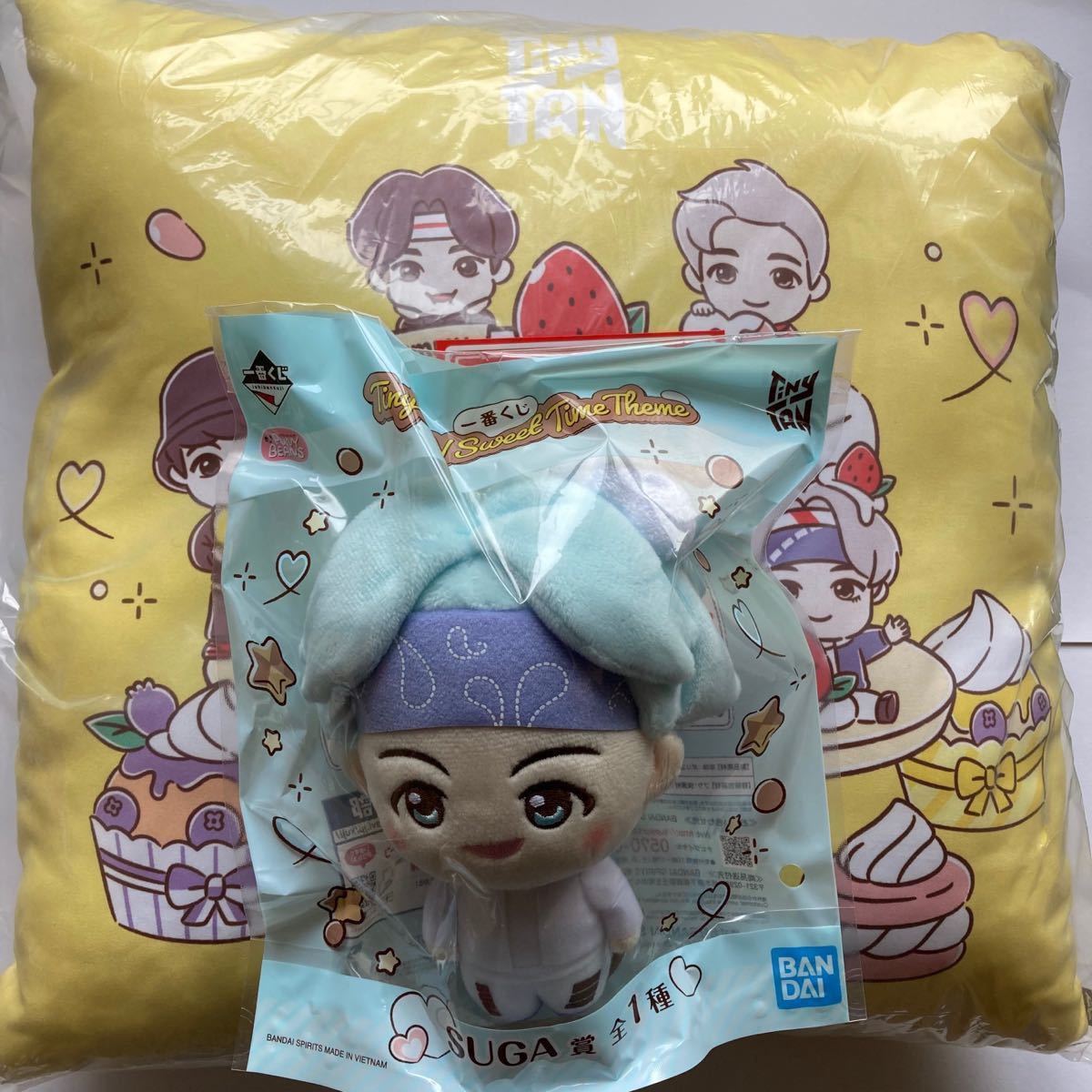PayPayフリマ|TinyTAN 一番くじ ラストワン SUGA賞 ぬいぐるみ クッション 2点セット PayPayフリマ|TinyTAN 一番くじ ラストワン SUGA賞 ぬいぐるみ クッション 2点セット