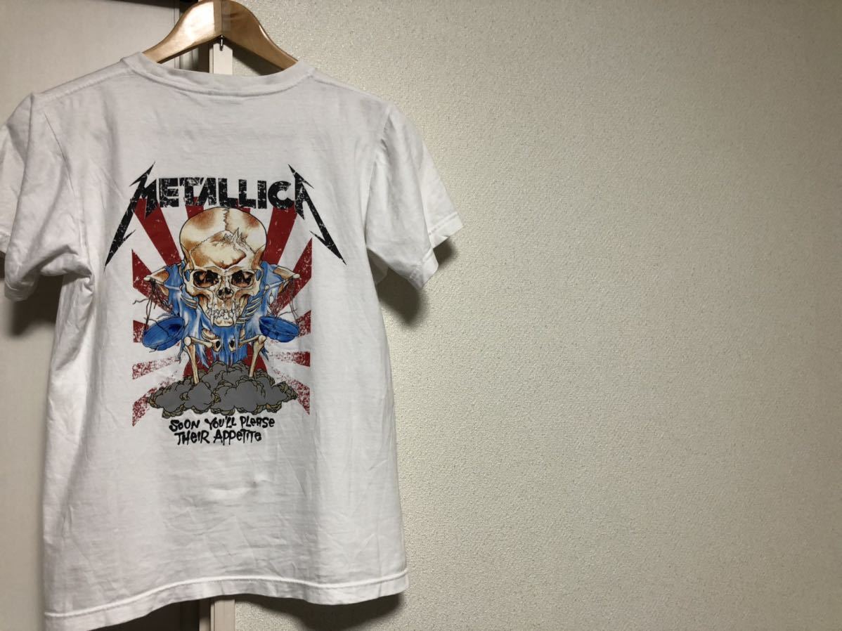 【送料込み】METALLICAメタリカagainstアゲインスト半袖プリントTシャツバンドTシャツ_画像4