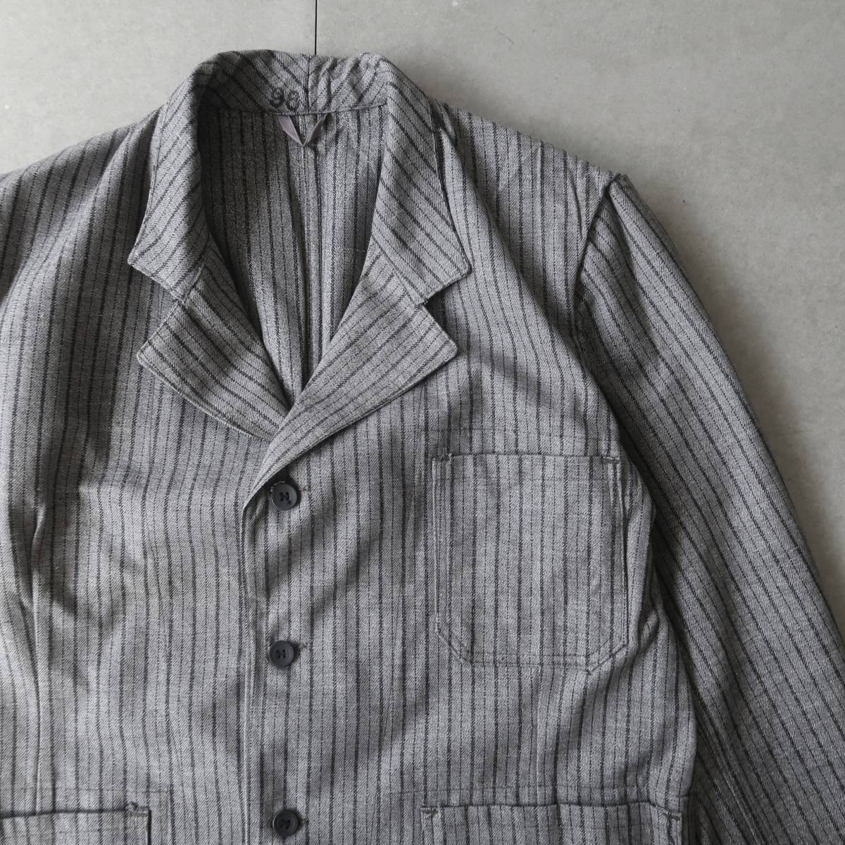 DEADSTOCK 40'sスウェーデン軍レッドクロス グレー×ブラックストライプ