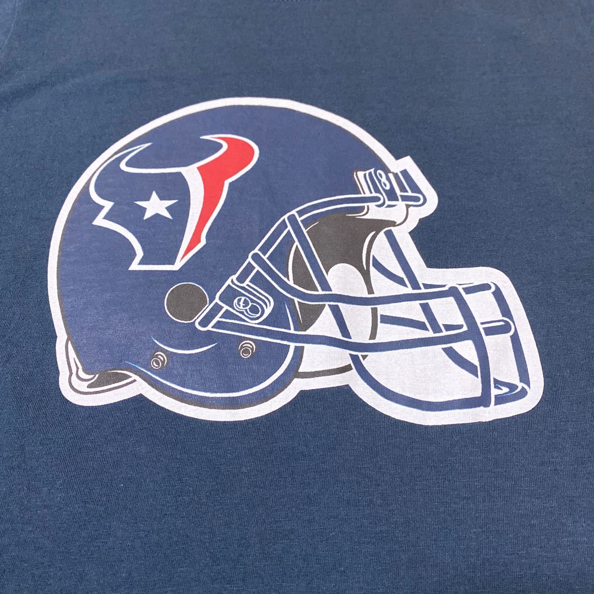 NFL Houston Texans ヒューストン・テキサンズ ブルー プリント Tシャツ レディース M USA古着 アメリカ古着_画像5