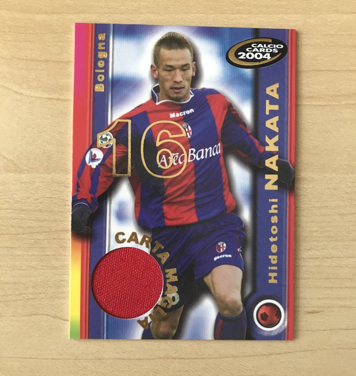 300枚限定ジャージーカード PANINI CALCIO 2004 Jersey card 中田