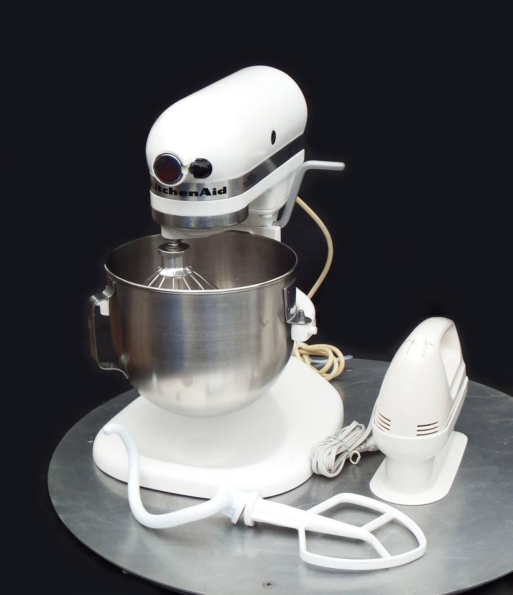 White Kitchenaid Stand Mixer K5SS MIXER 300W 115V 60HZ 5QT 動作確認済み