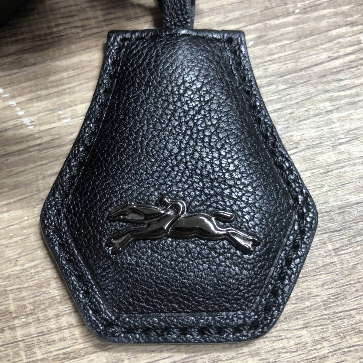 LONGCHAMP ロンシャン 2way ショルダーバッグ ハンドバッグ 黒 ブラック 斜め掛け 鞄 菊MZ_画像10