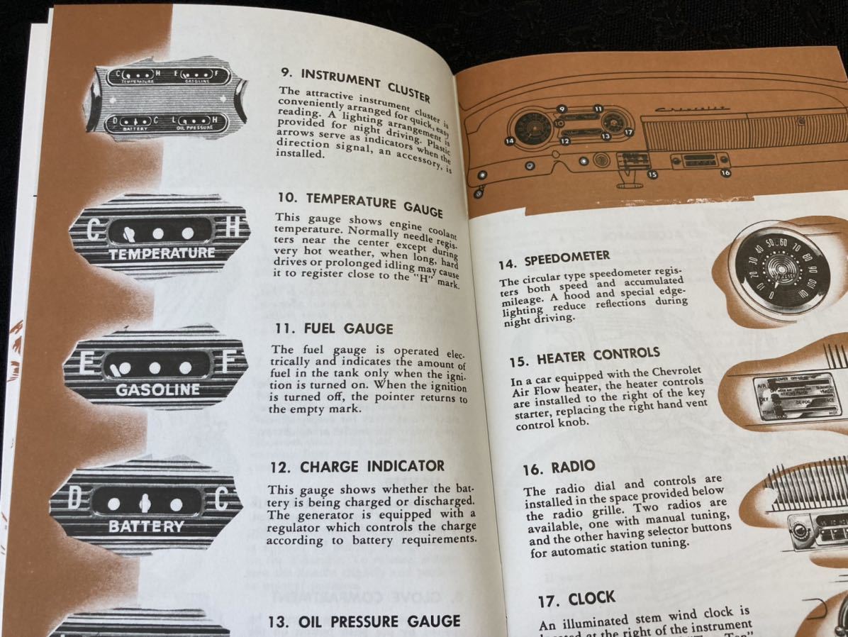 1954 CHEVROLET シボレー パッセンジャーカー オーナーズマニュアル Guide! 本国英字！車載！ 210x135 33P 新品未使用品_画像5
