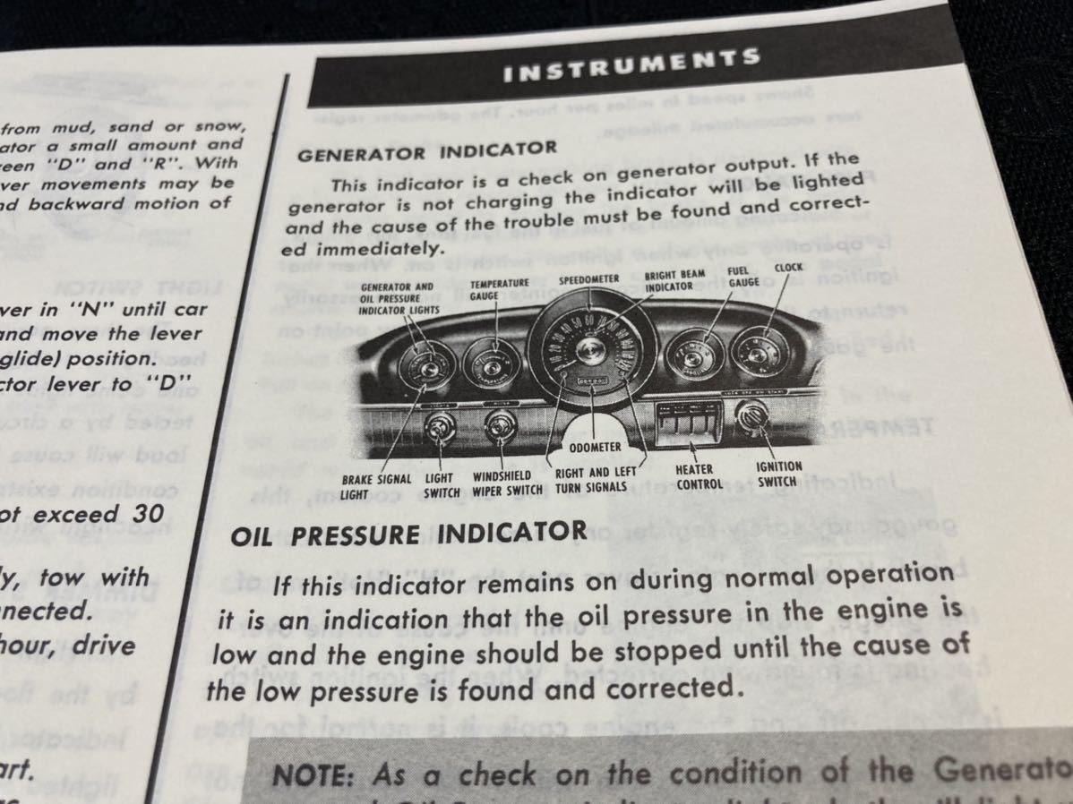 1961 CHEVROLET シボレーインパラ オーナーズマニュアル Guide! 本国英字！車載！ 210x135 35P 新品未使用品　Passenger Car!!!_画像5