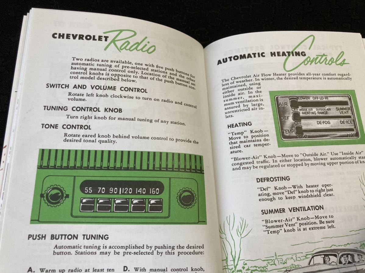 1954 CHEVROLET シボレー パッセンジャーカー オーナーズマニュアル Guide! 本国英字！車載！ 210x135 33P 新品未使用品_画像8