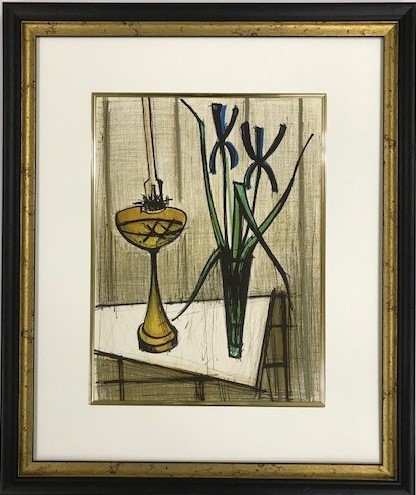 【特価】　≪　　ベルナール 　ビュッフェ　　≫　　オリジナル リトグラフ【石版画】 NATURE MORTE AUX IRIS　1979年 BERNARD　 BUFFET