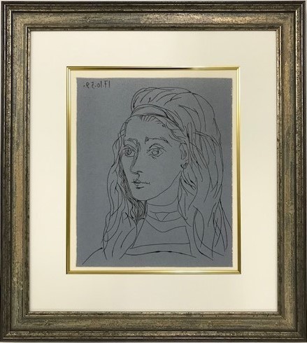 【特価】 ≪ パブロ・ピカソ ≫ LINOLEUM-CUTS【リノカット版画】 JACQUELINE 1962年 PABLO PICASSO
